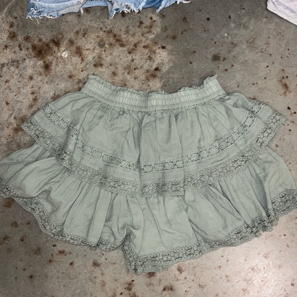 Light green skirt with built in shorts